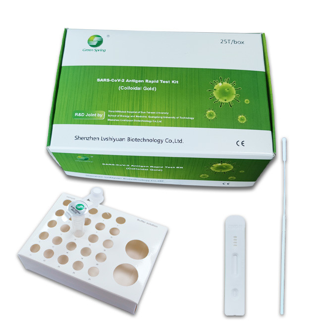 15 Minutes Antigen Swab Test Kit Of Covid-19 25 Tests/Kit CE Specificity 100%